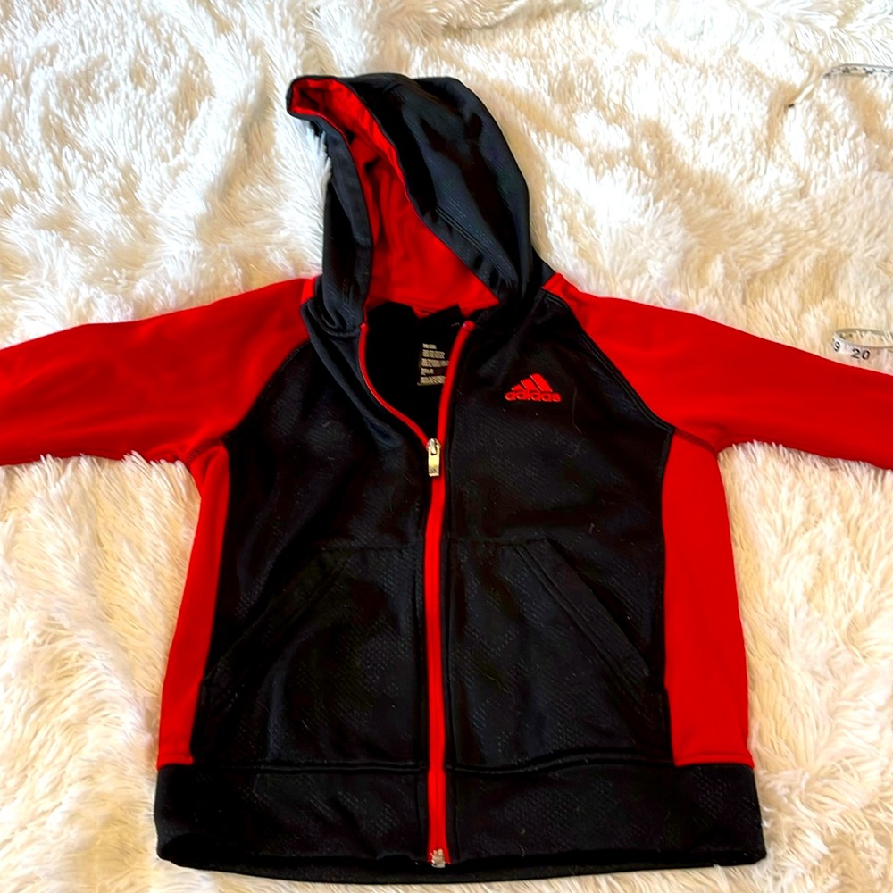 Adidas Size S (8) Hoodie Sweatshirt Full Zip Logo